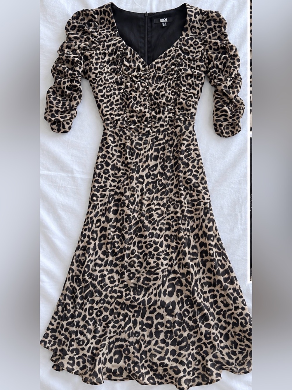 ASOS Beige and Black Leopard Mini Dress